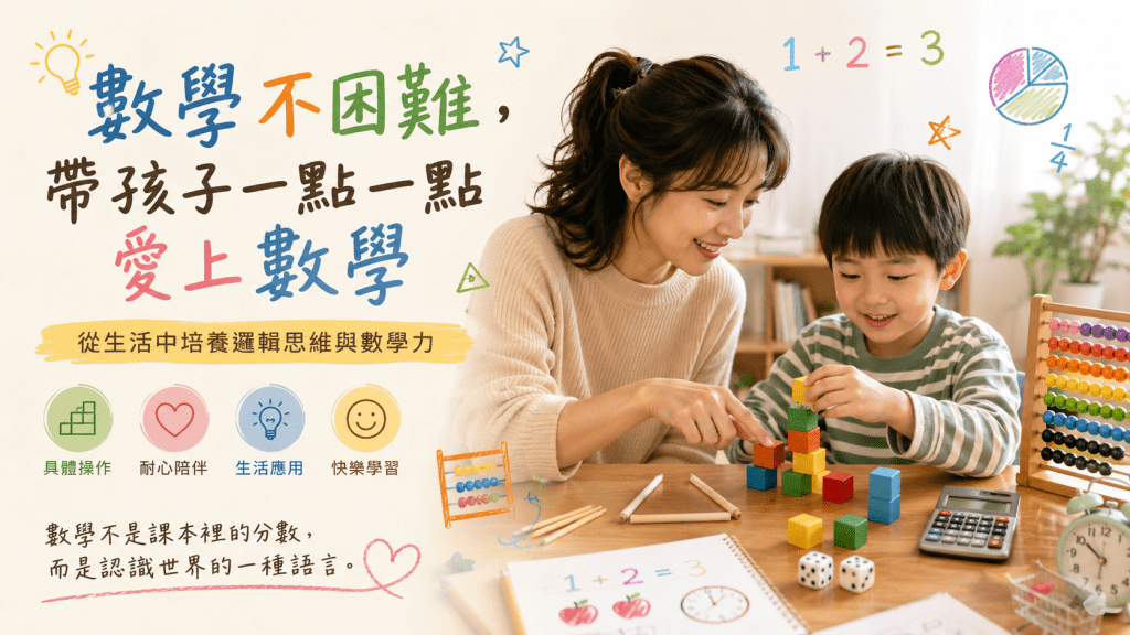 數學不困難，帶孩子一點一點愛上數學