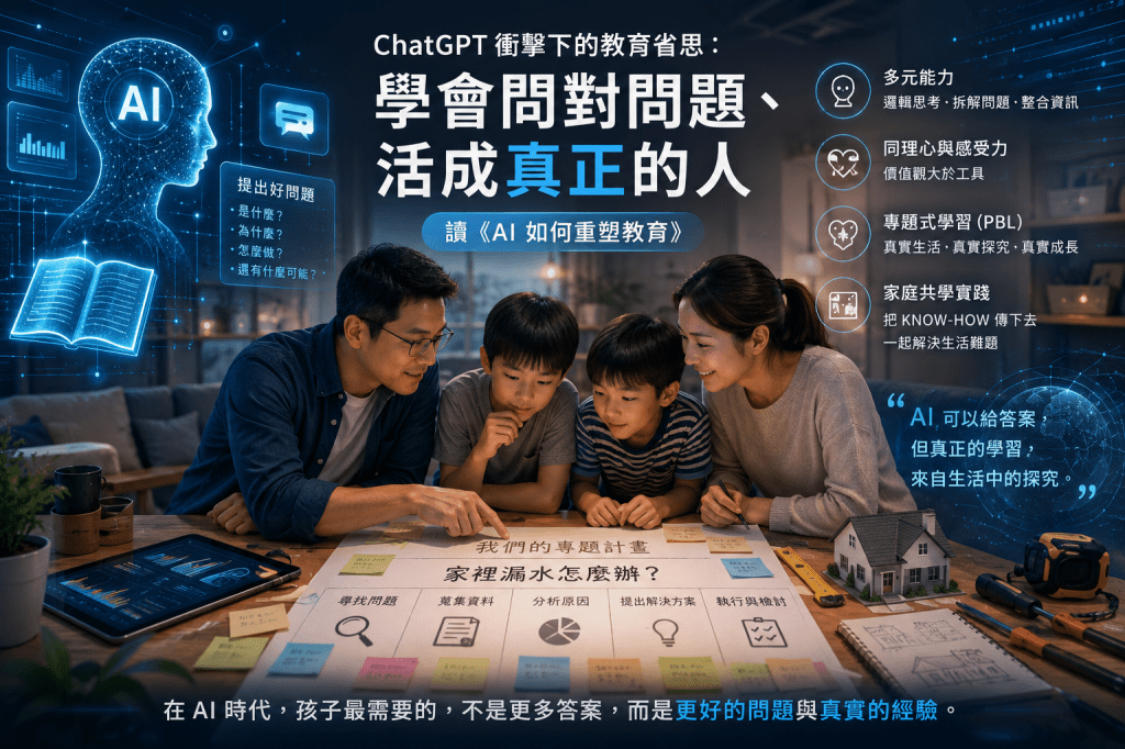 ChatGPT 衝擊下的教育省思：讀《AI 如何重塑教育》學會問對問題、活成真正的人